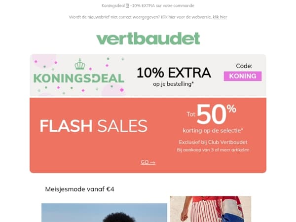 Tot 50% korting op de Flash Sales!