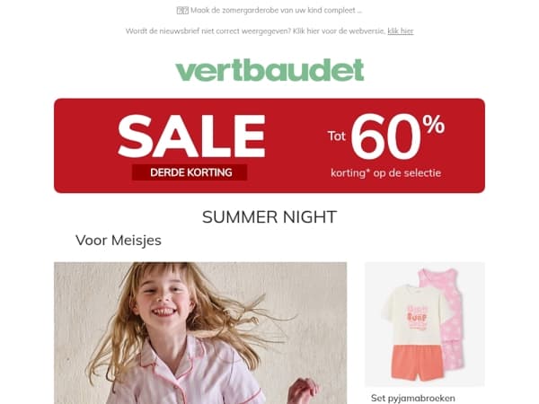 Tot 60% als voorbereiding op de zomernachten!