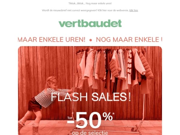 LAATSTE DAG: tot 50% koritng op de Flash Sales!