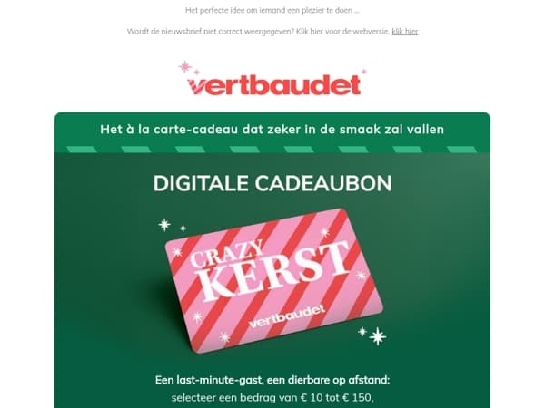 Het is bijna feest ... geef een digitale cadeaubon!