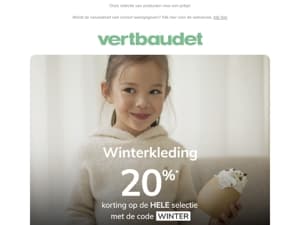 ❄ Winterkleding: -20% met de code WINTER