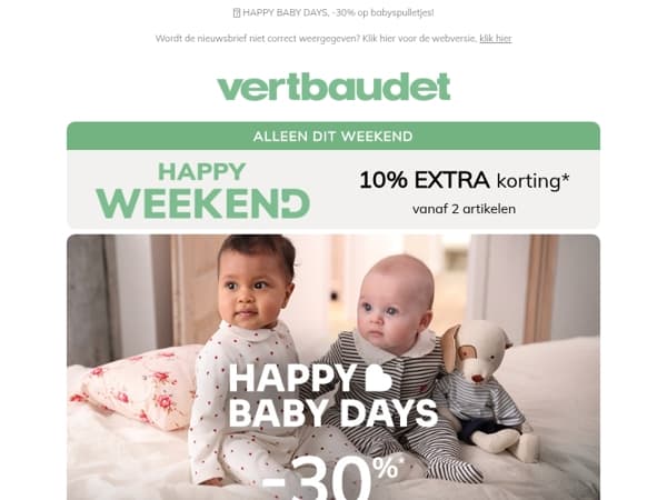 10% EXTRA korting alleen dit weekend