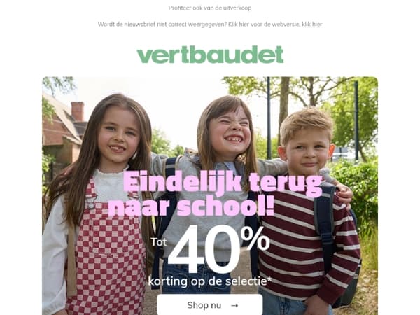 Tot -40% op de terug-naar-school looks...