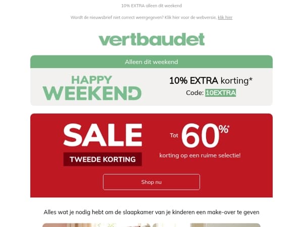 Tot 60% korting op kinderkamers!