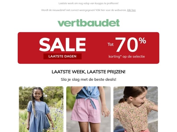 Voor u: tot 70%* korting!