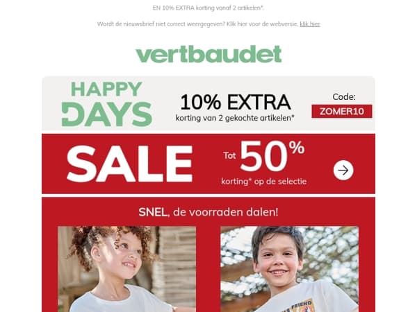 Tot -50%* op nog meer artikelen