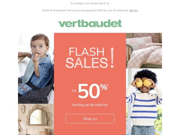 Tot -50% op de Flash Sales!*