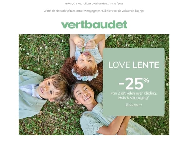 25% korting op mooie outfits 🌷