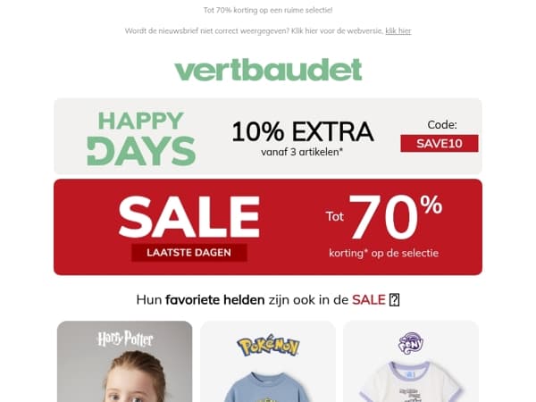 10% EXTRA op je bestelling