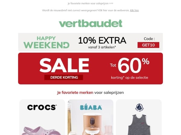 Tot 60% korting op de sale