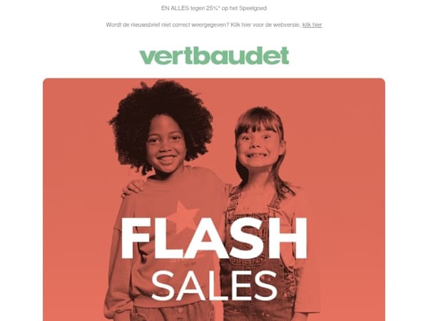 De Flash Sales, tot 50%, GO!