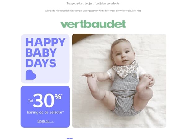 😴 Voor alle slaapjes van uw baby: tot 30% korting op de selectie