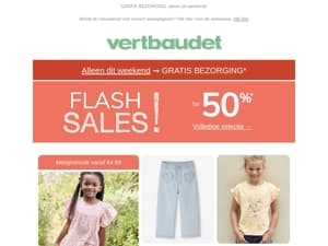 Flash Sales: tot -50%* op jouw favoriete artikelen