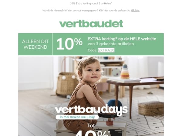 💛 Tijd voor plezier met de Vertbaudays!