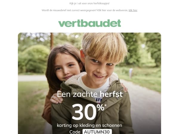 Exclusieve korting van 30% op je bestelling! 🍂