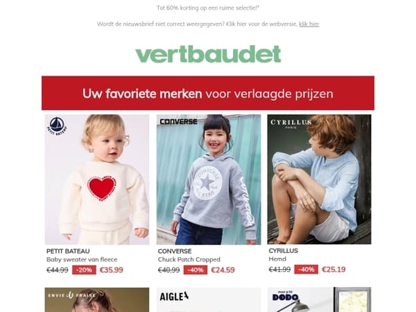 Uw favoriete merken voor verlaagde prijzen ⚡⚡⚡