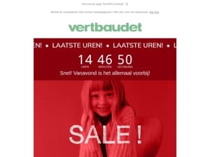 🚨 Om middernacht is het afgelopen ...