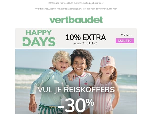 10% EXTRA op je bestelling*