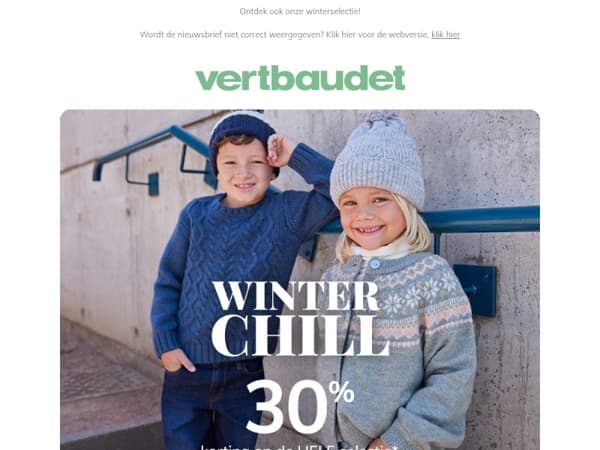 ❄ De kou is hier! -30% op jassen, truien en pyjama's
