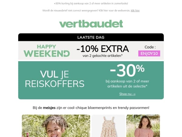 LAATSTE DAG: 10% EXTRA op je bestelling