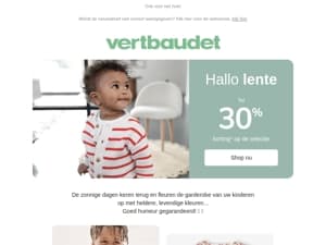 Hallo Lente 🌸 Tot 30% korting* op de selectie