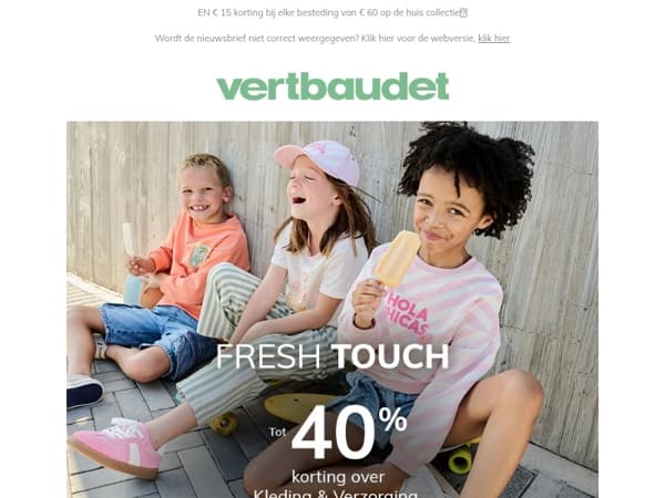 Tot -40% op de mode- en verzorging-collectie 😎