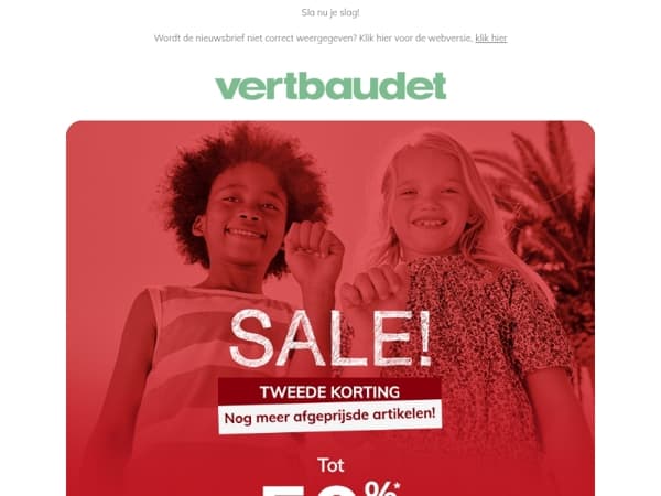 🔔 TWEEDE KORTING! Tot -50%* op nog meer artikelen