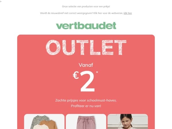 Outlet vanaf € 2
