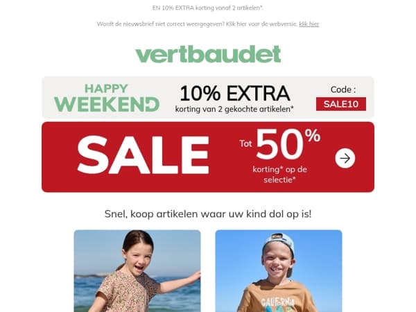Tot 50% korting op een ruime selectie!