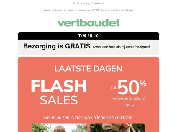 Snel, Laatste dagen van de Flash Sales tot 50%🔥