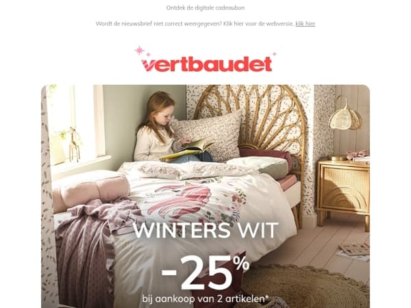 Winters wit: -25%* bij aankoop van 2 artikelen