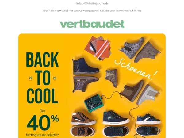 👟 Selectie schoenen met kortingen tot 40%!