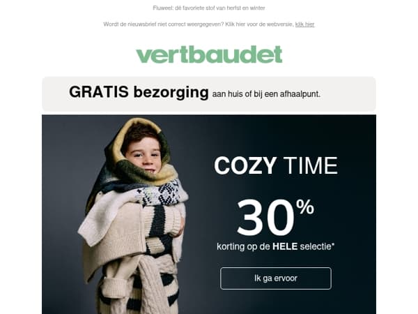 ❄ ALLES met -30%* op de selectie Mode en Home
