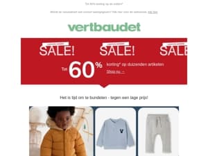 Kleed ze warm aan - tegen een lage prijs!