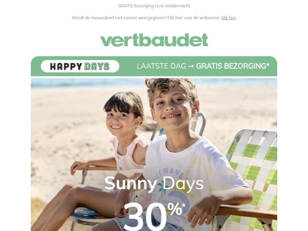 🌈 30% korting op kleding met de Sunny Days!