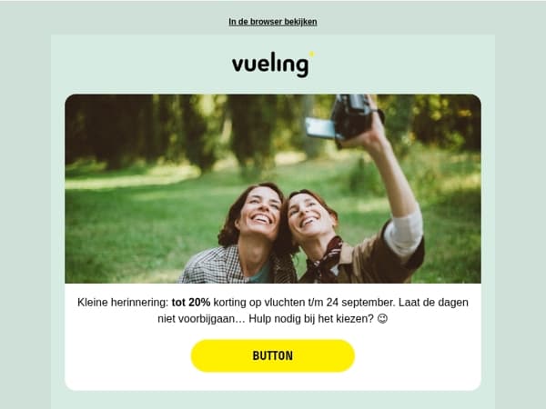 Herinnering: Tot 20% korting op vluchten 🪁