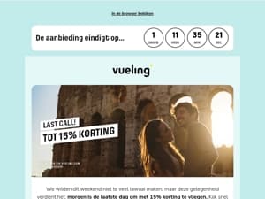 Laatste dag!✈️ 15% korting voor 2025✈️