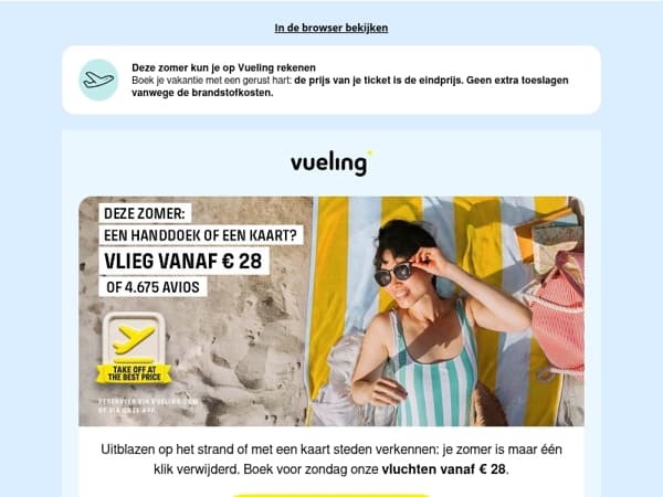 Handdoek of kaart? Vlieg vanaf € 28 💖