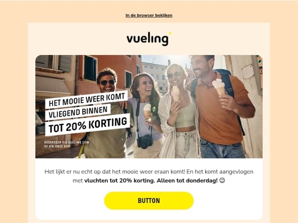 Tot 20% korting op vluchten 😉