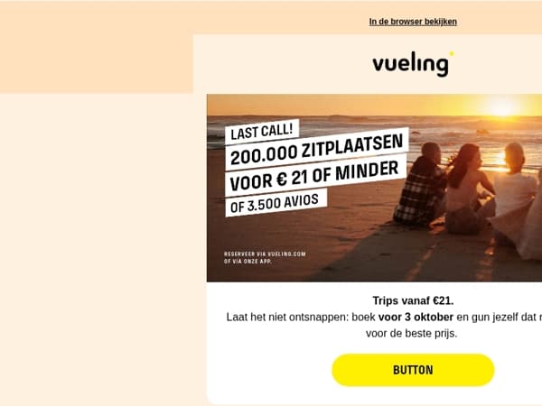 Al het moois loopt af… vlieg vanaf €21! 💸