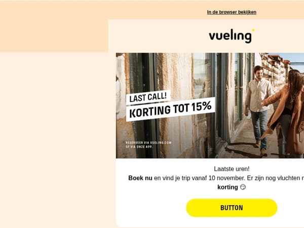 15% korting: laatste uren! 🏃‍♀️‍➡️