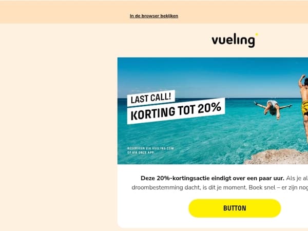 Laatste dag! 20% korting op vluchten tot vanavond 🪁🪁