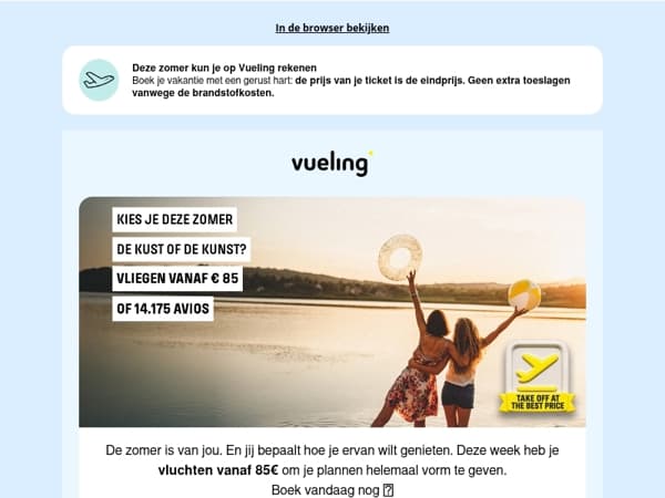 🏖️🏙️ Strand of stad? Vlieg deze zomer vanaf 85€