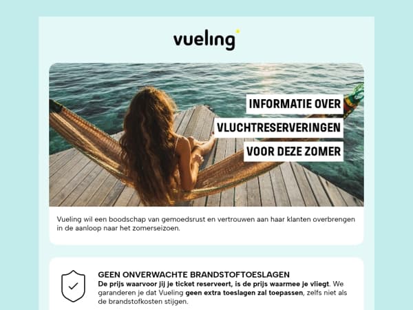 Deze zomer kun je op Vueling rekenen
