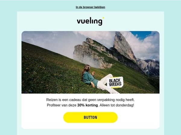 30% korting op je volgende reizen ✈️