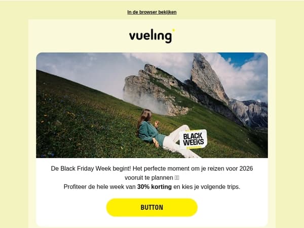 Black Friday begint: reis in 2026 met 30% ✨