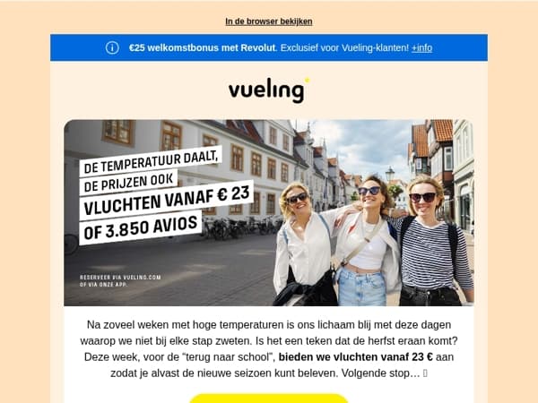 23 €: de temperaturen dalen, de prijzen ook 💛