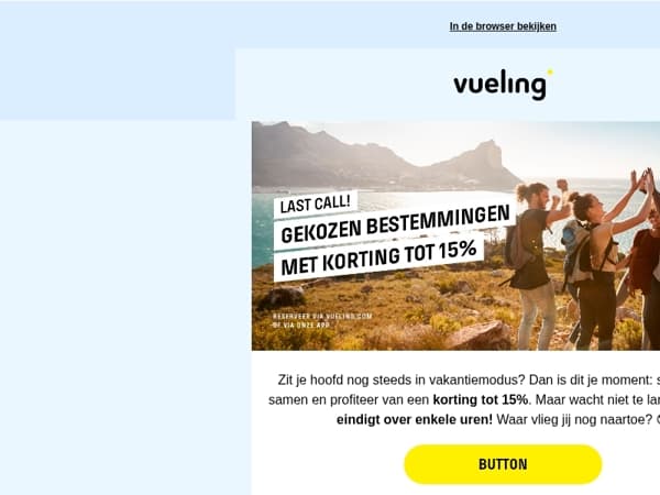 Laatste uren! Boek je Flylist met tot 15% korting ✈️