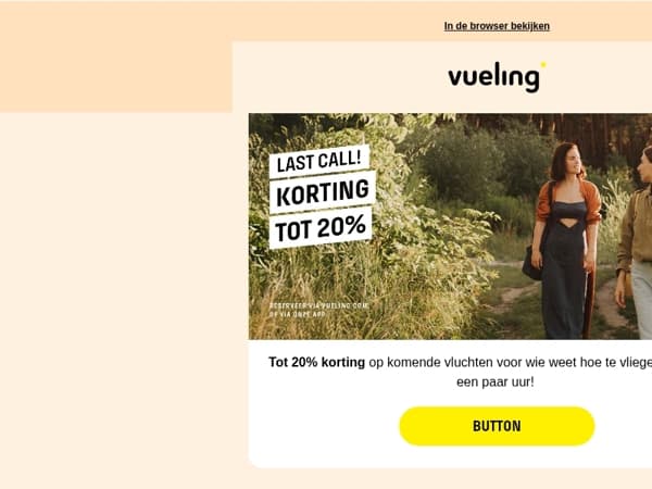 Laatste uren voor 20%! 🏃‍♀️‍➡️