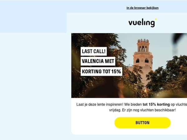-15% deze lente. Laatste oproep ✈️